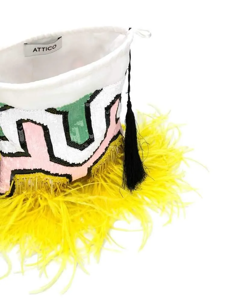 Attico Sequinned Bucket Bag