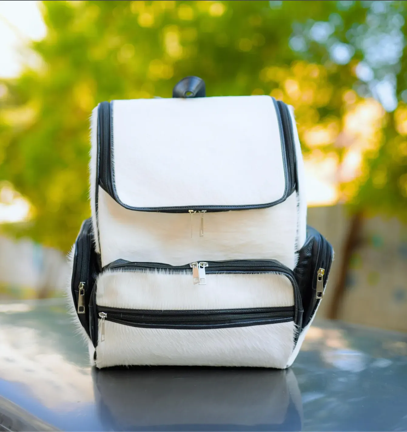Backpacking Hair On Cowhide Fur Backpack