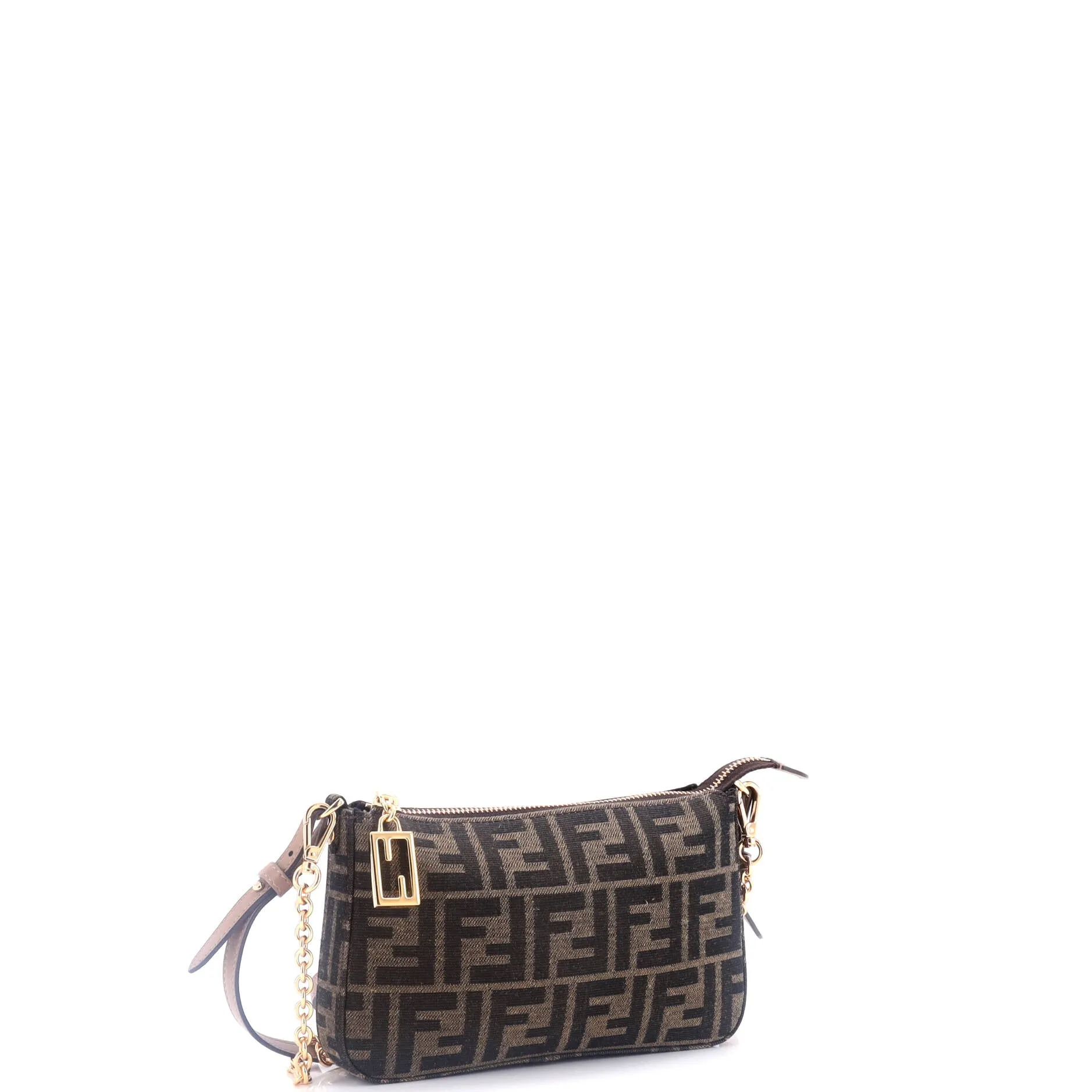 Baguette Pouch with Chain Zucca Canvas