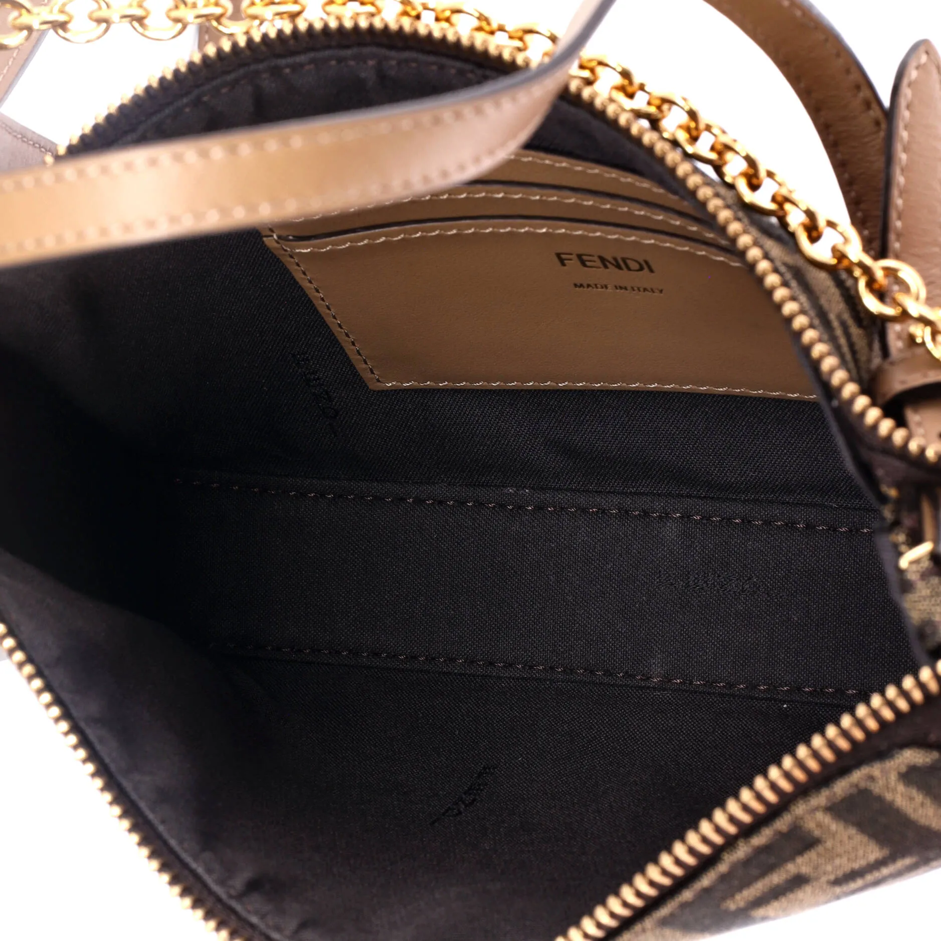 Baguette Pouch with Chain Zucca Canvas