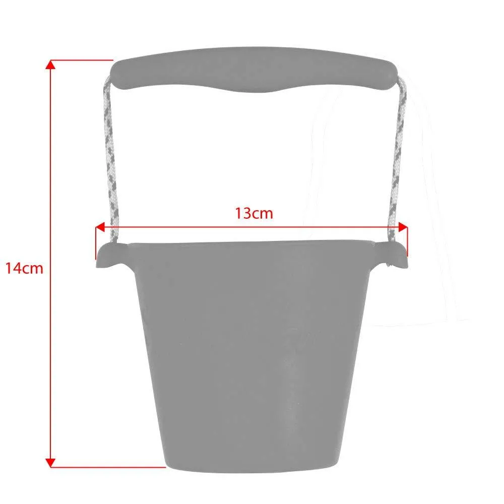 Beach Toy Set, Silicone Bucket, Spade and Moulds, Blush