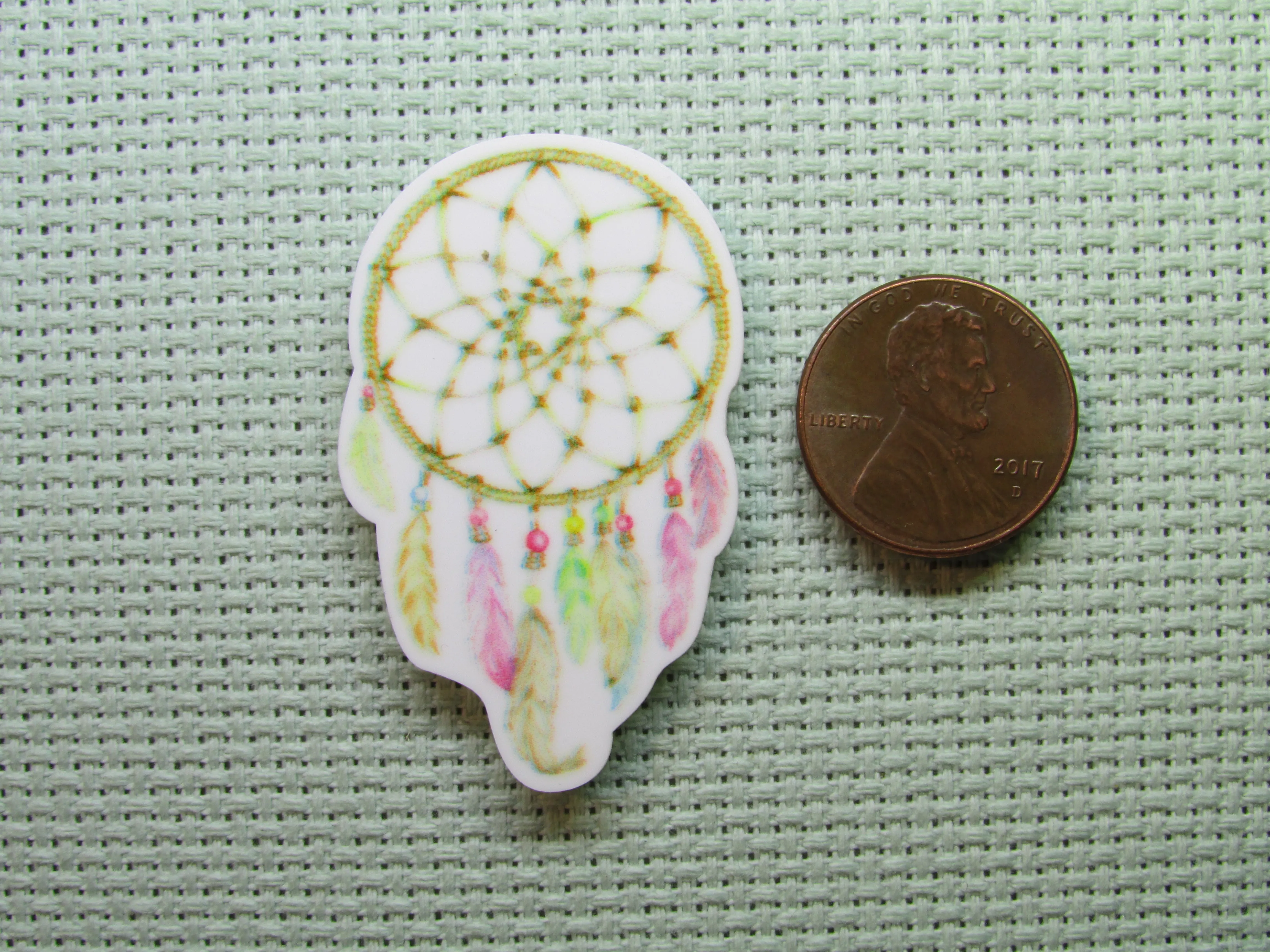Beautiful Pink Dreamcatcher Needle Minder, Cover Minder, Magnet
