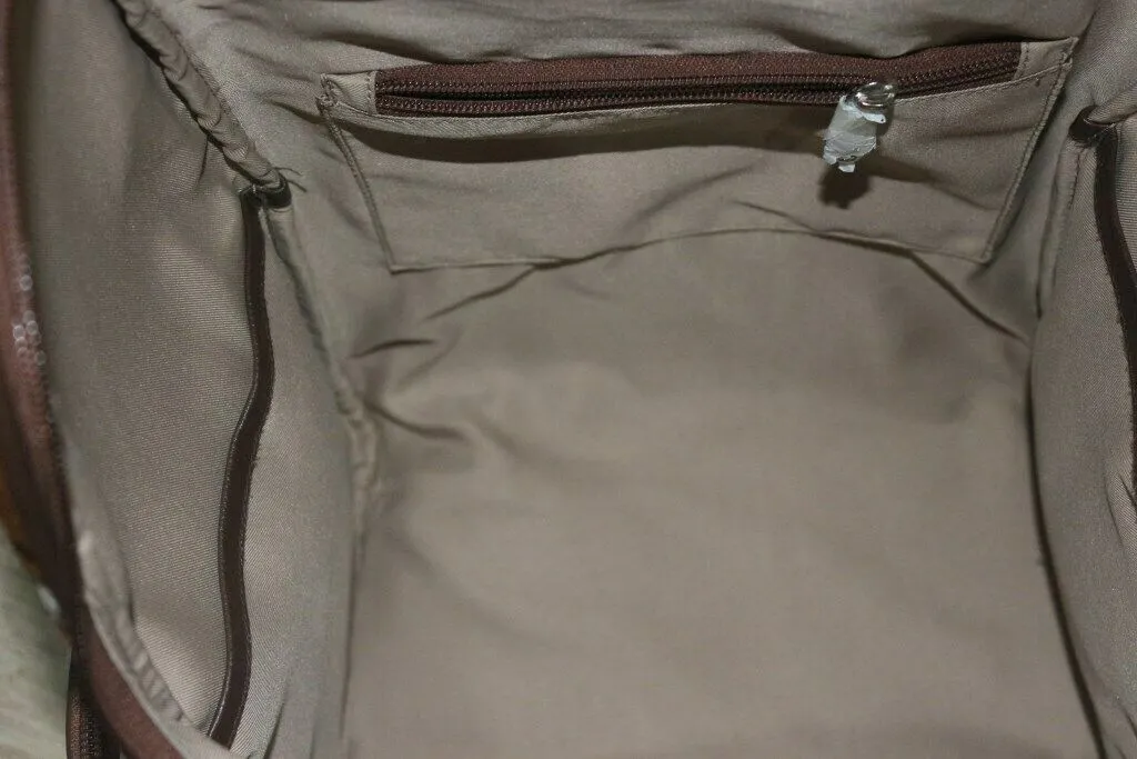 Brown White Cowhide Diaper Bag