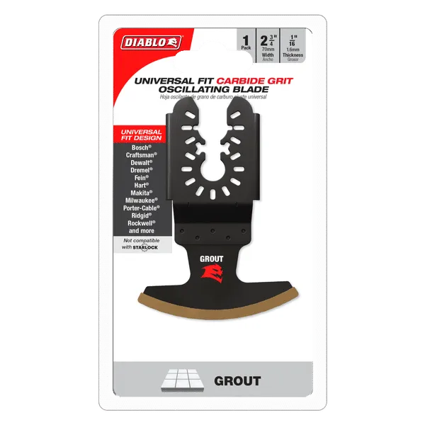 Diablo 2-3/4" Universal Fit Carbide Grit Oscillating Blade for Grout