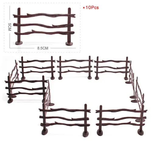 Farm Simulation Playset: Realistic Animal Fence & Tool Figurines