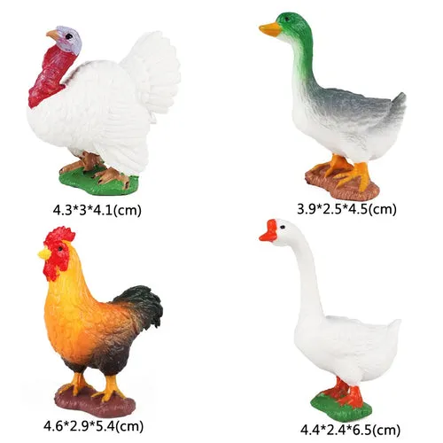 Farm Simulation Playset: Realistic Animal Fence & Tool Figurines