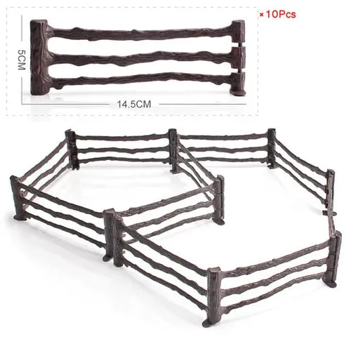 Farm Simulation Playset: Realistic Animal Fence & Tool Figurines