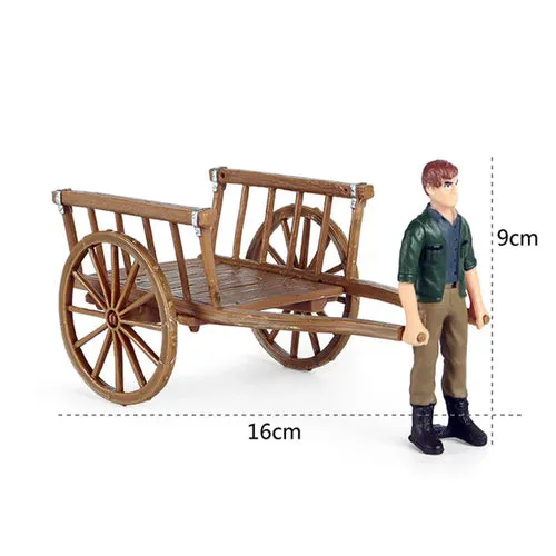 Farm Simulation Playset: Realistic Animal Fence & Tool Figurines