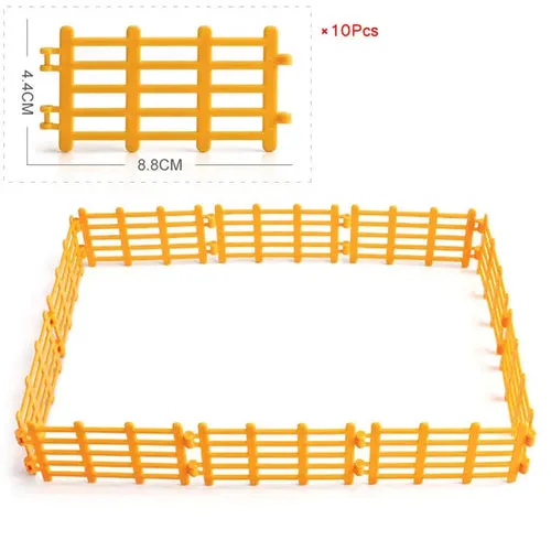 Farm Simulation Playset: Realistic Animal Fence & Tool Figurines