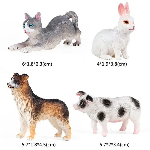 Farm Simulation Playset: Realistic Animal Fence & Tool Figurines