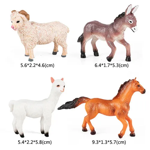 Farm Simulation Playset: Realistic Animal Fence & Tool Figurines