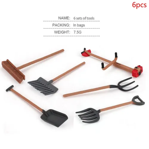Farm Simulation Playset: Realistic Animal Fence & Tool Figurines