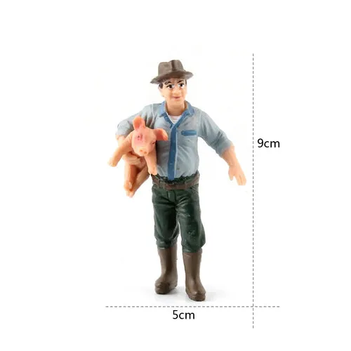 Farm Simulation Playset: Realistic Animal Fence & Tool Figurines
