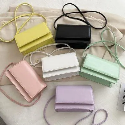 Minimalistic Simple Colour Small Square Bag