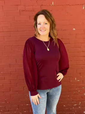 Shimmer Sleeve Blouse