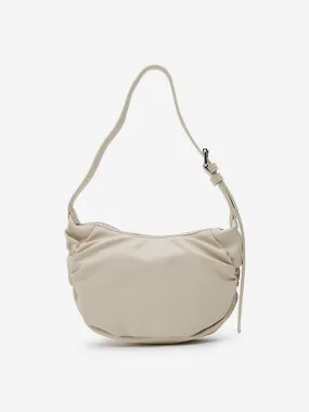 Westside Off-White Faux-Leather Baguette Bag
